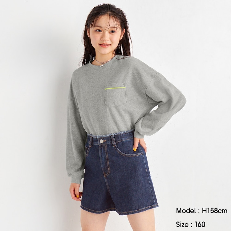 Gu公式 Girlsデニムショートパンツjr ファッション通販サイト