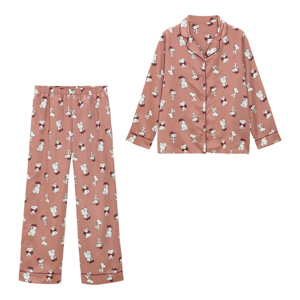 Gu公式 サテンパジャマ 長袖 Peanuts ファッション通販サイト