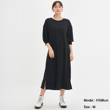 Gu公式 ドルマンスリーブワンピース 7分袖 ファッション通販サイト