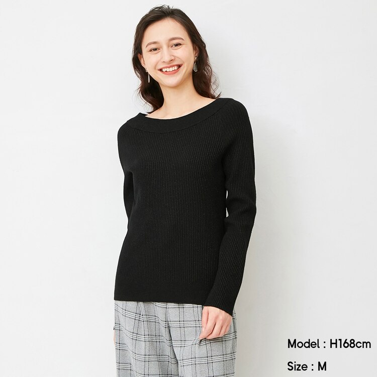 ラメボートネックセーター 長袖 Z X Gu ジーユー 公式通販オンラインストア