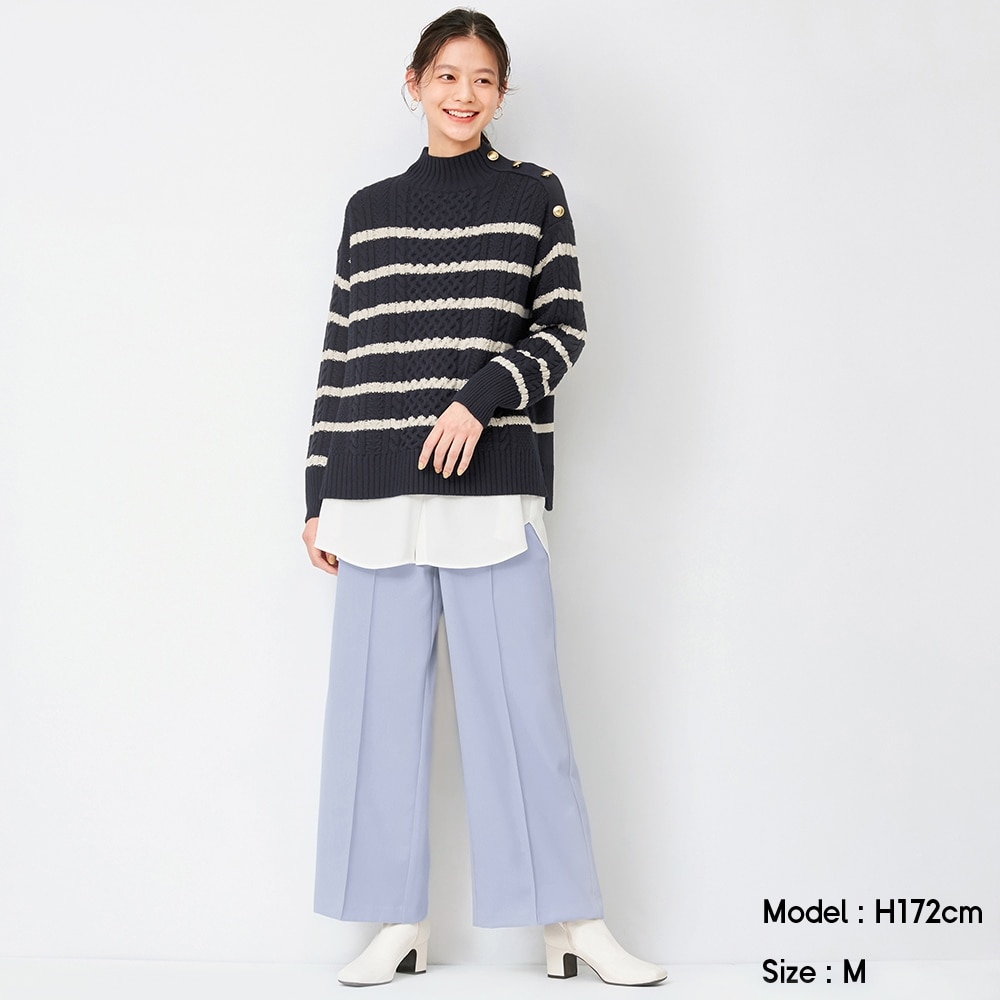 （GU）裏起毛カラーストレートパンツのサムネイル