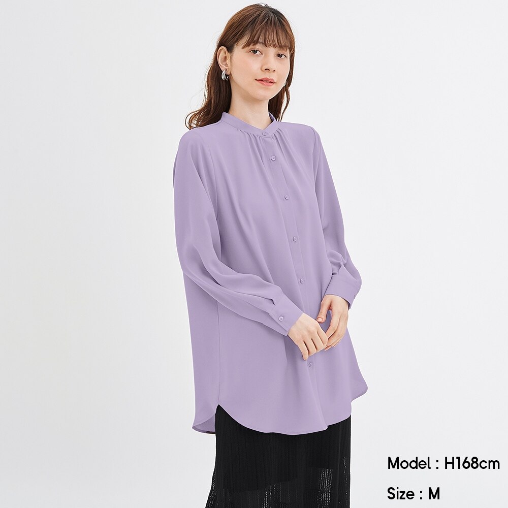 （GU）バンドカラーロングシャツ(長袖)のサムネイル