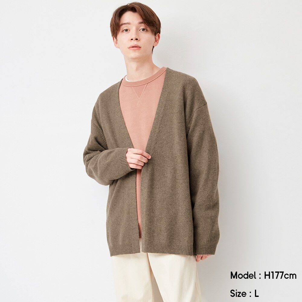 Gu公式 ラムブレンドボタンレスカーディガン 長袖 ファッション通販サイト