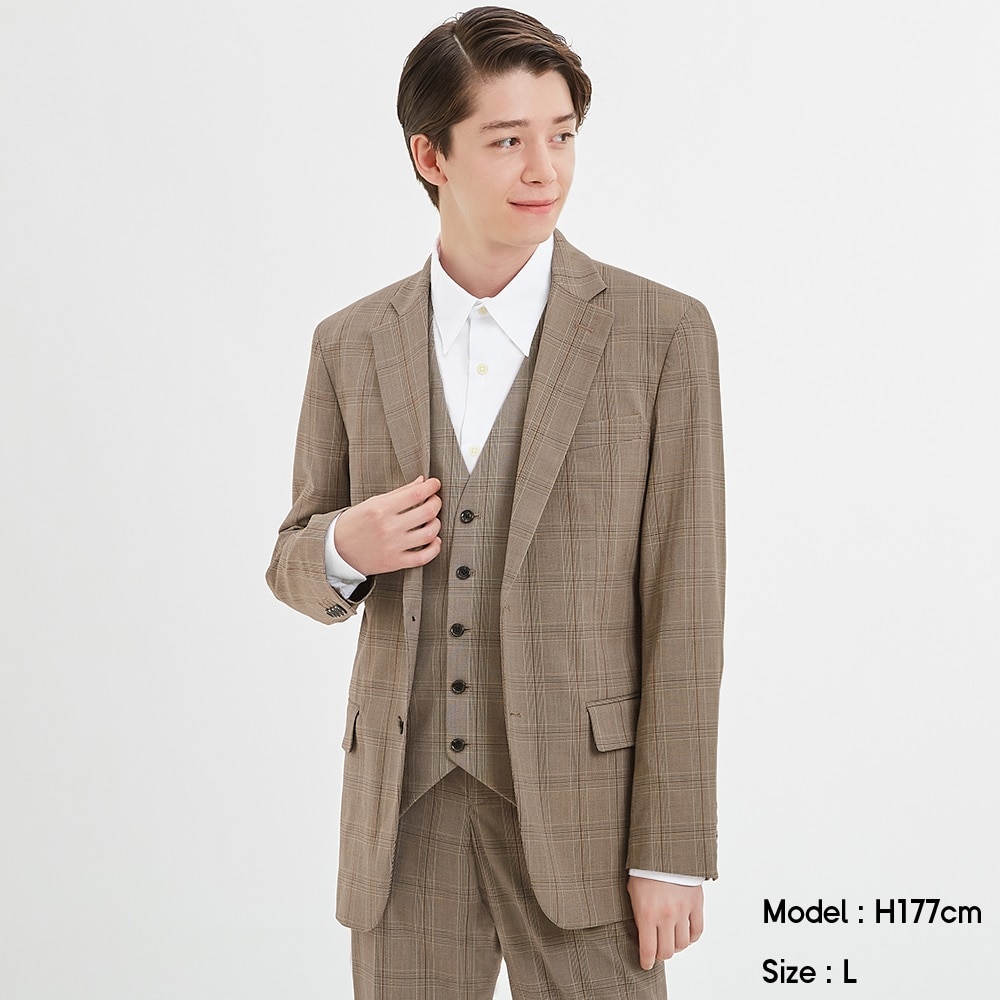Gu公式 テーラードジャケット グレンチェック Cl セットアップ可能 ファッション通販サイト