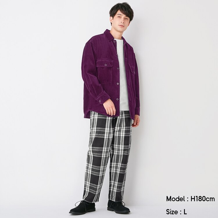 Gu公式 フランネルシェフパンツ チェック1 セットアップ可能 ファッション通販サイト