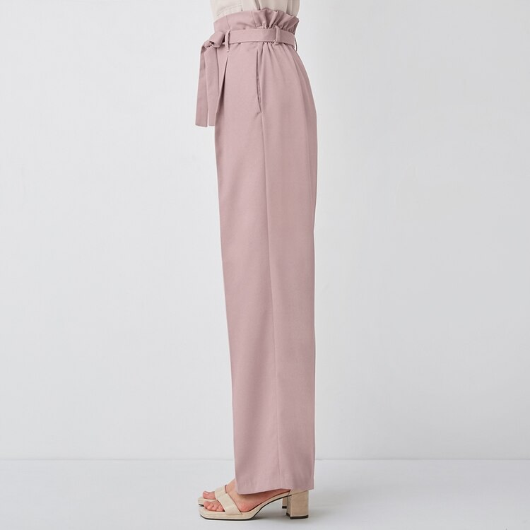 Gu公式 ベルトタックストレートパンツ Ec 股下75 5cm ファッション通販サイト