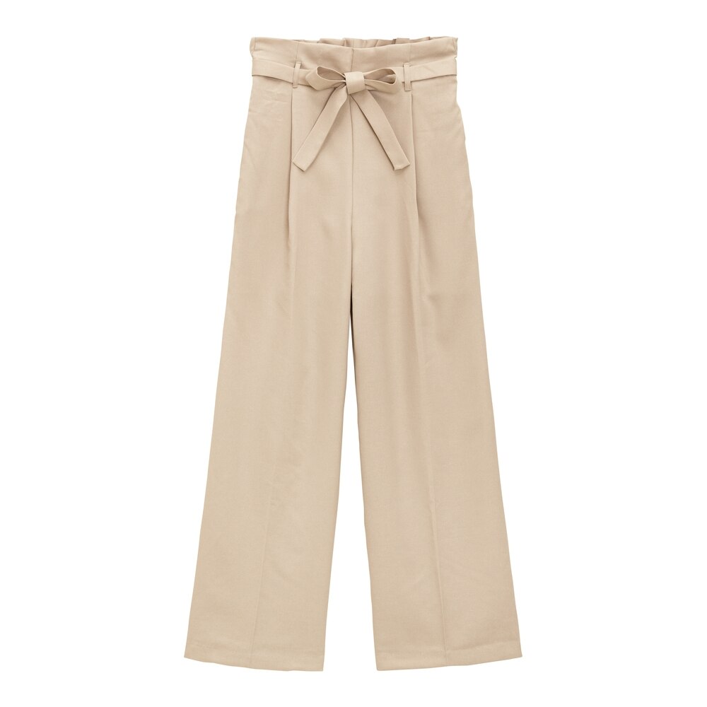 Gu公式 ベルトタックストレートパンツ Ec 股下75 5cm ファッション通販サイト