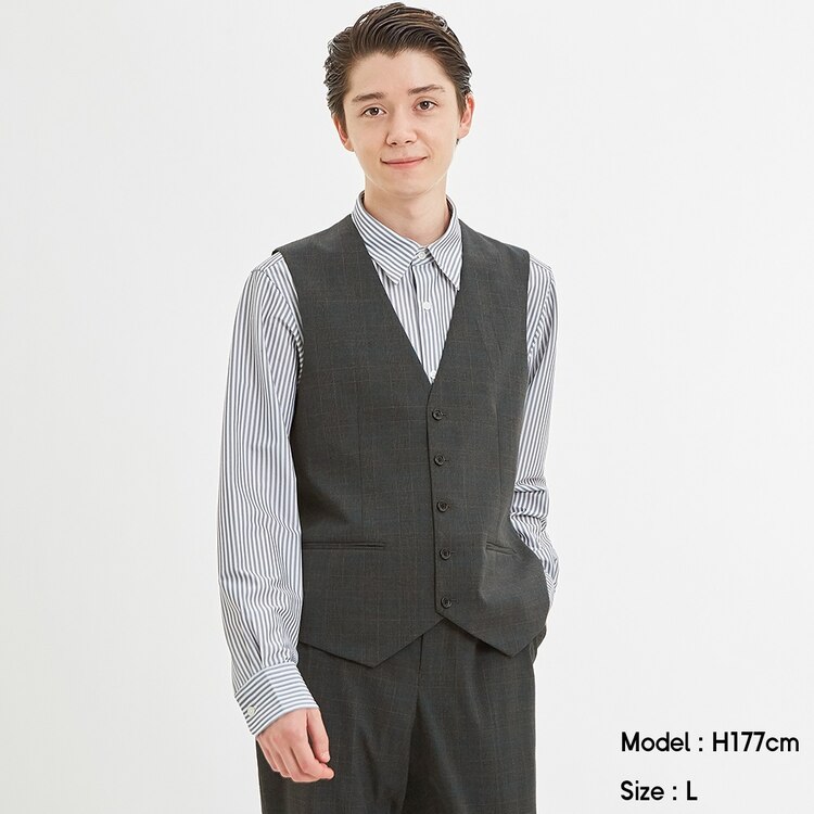 テーラードベスト グレンチェック Cl X セットアップ可能 Gu ジーユー 公式通販オンラインストア