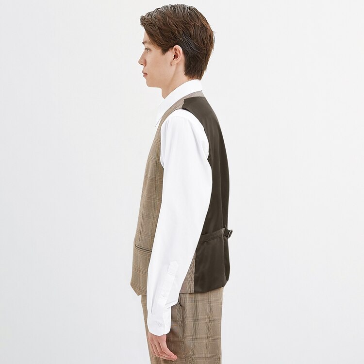 Gu公式 テーラードベスト グレンチェック Cl X セットアップ可能 ファッション通販サイト