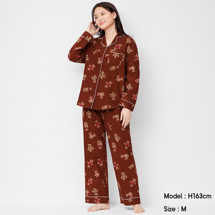 Gu公式 | フランネルパジャマ(長袖)(テディーベア)+E | ファッション通販サイト