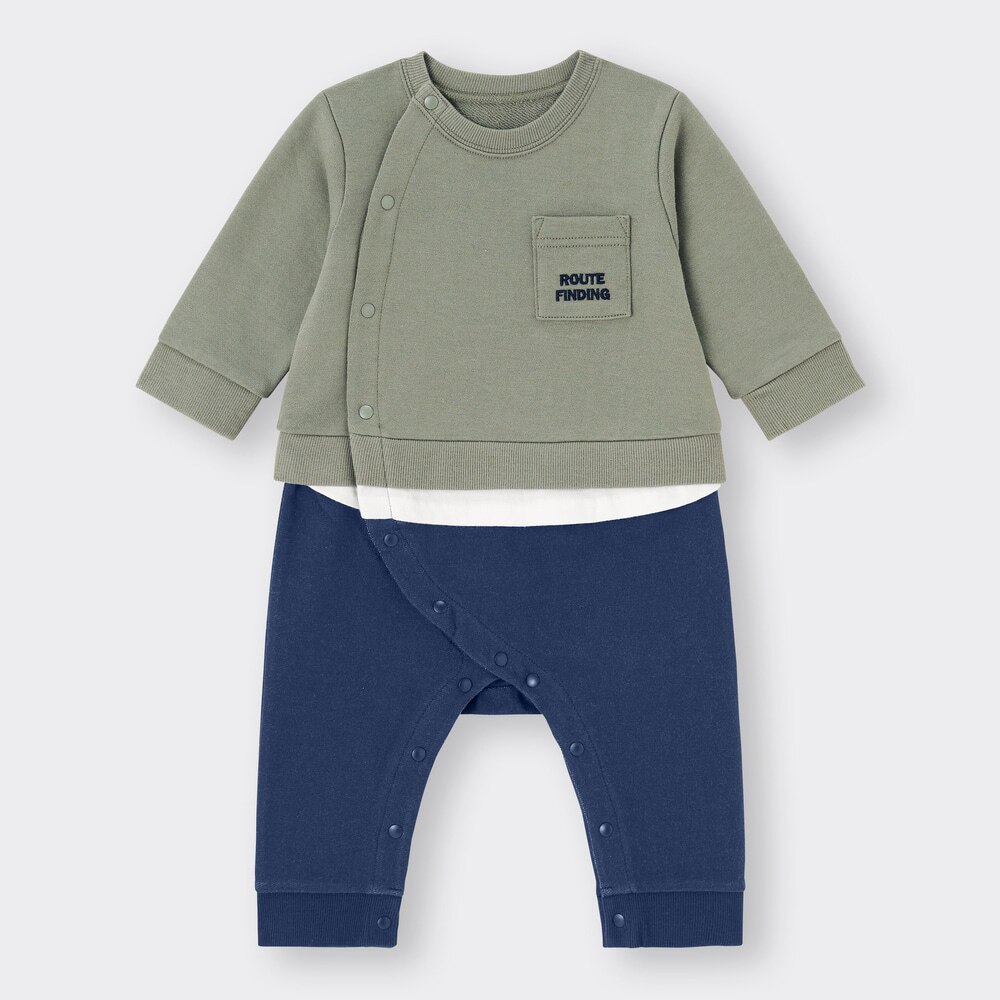 （GU）BABY(NEWBORN)ロンパース(長袖)(スウェット)B+Xのサムネイル