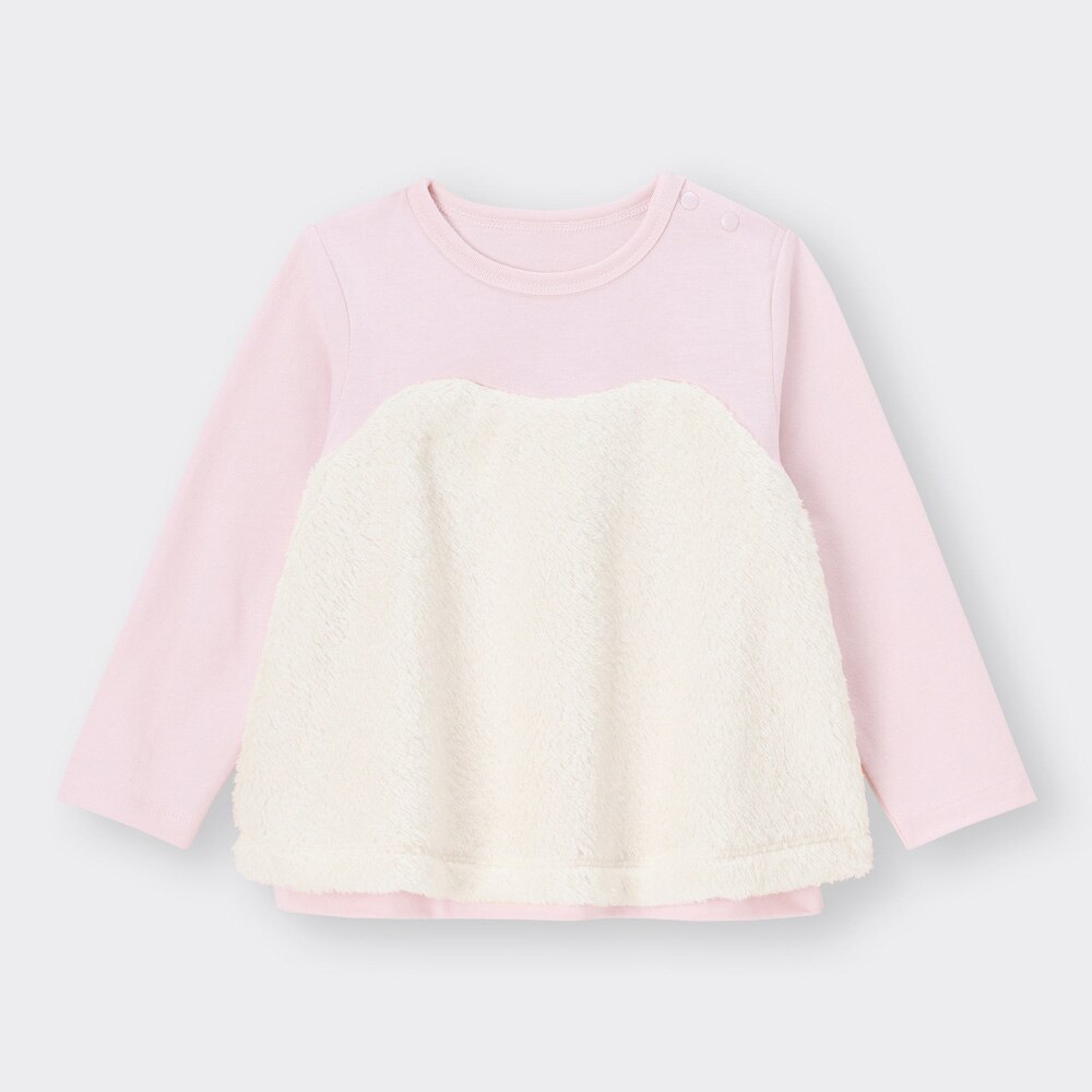 （GU）BABY(TODDLER)GIRLSキャミソールレイヤードT(長袖)+Xのサムネイル