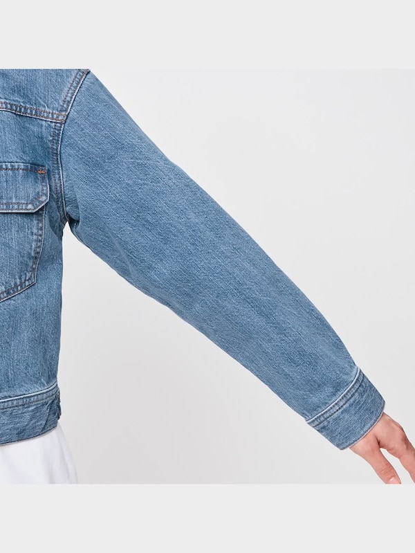 デニムノーカラージャケットSD+E(セットアップ可能)