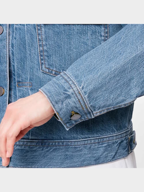 デニムノーカラージャケットSD+E(セットアップ可能)