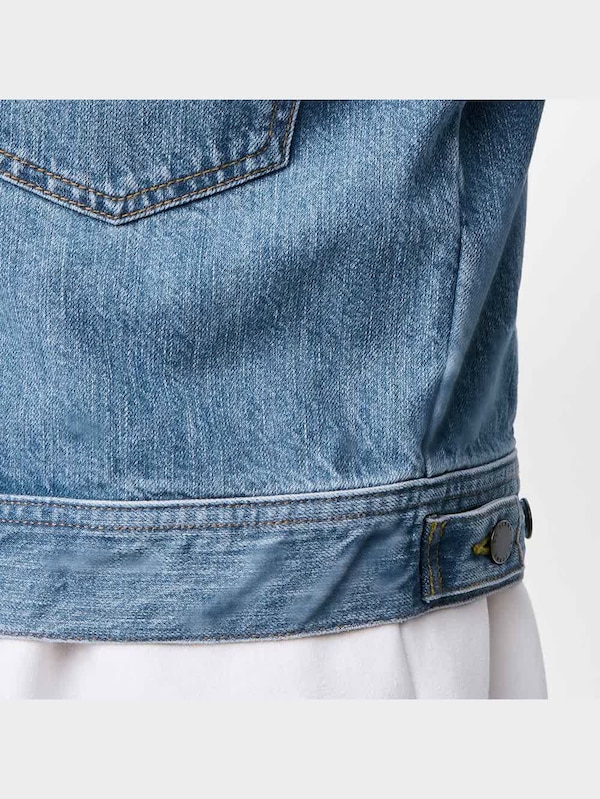 デニムノーカラージャケットSD+E(セットアップ可能)