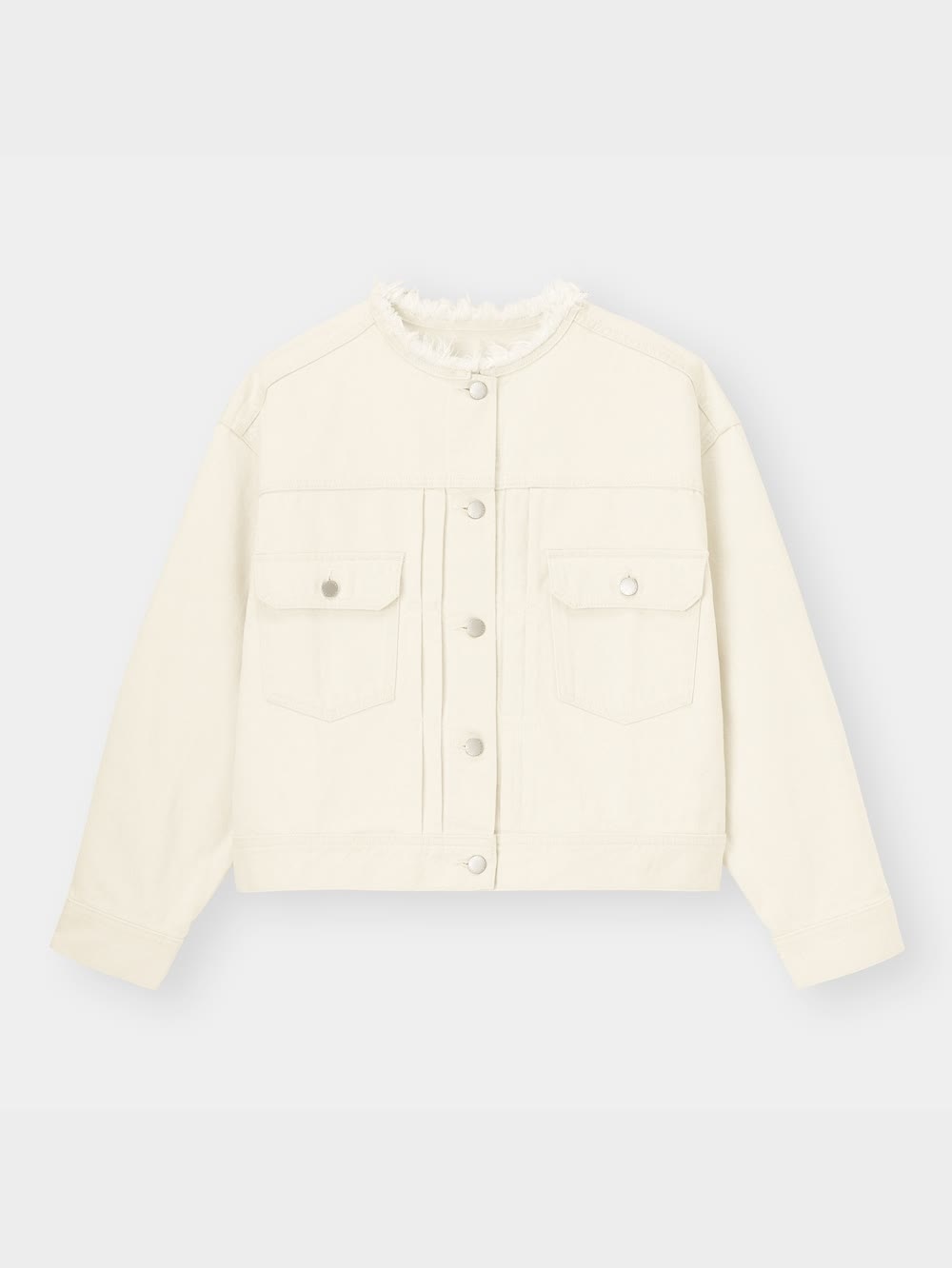 GU公式 | デニムノーカラージャケットSD+E(セットアップ可能)