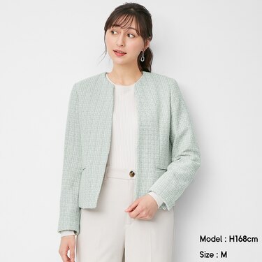 Gu公式 ツイーディノーカラージャケットz X セットアップ可能 ファッション通販サイト