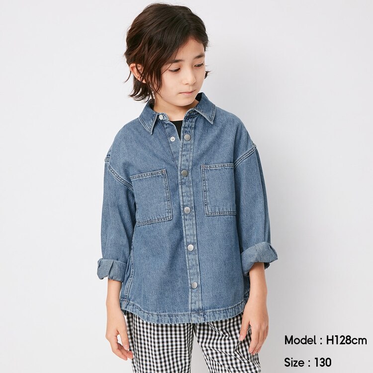Gu公式 Boysデニムシャツ 長袖 X ファッション通販サイト