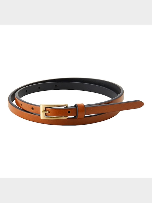 リサイクルレザーナローベルト