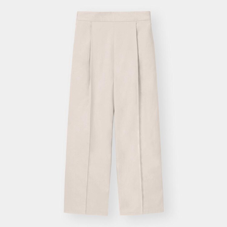 Gu公式 リネンブレンドストレートパンツ ファッション通販サイト