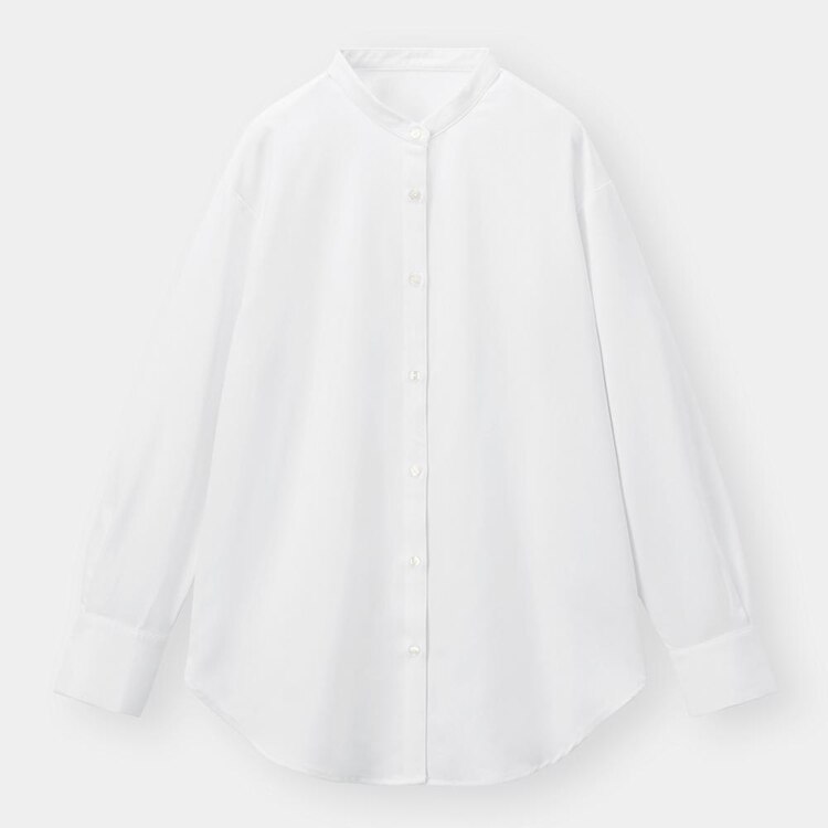 バンドカラーロングシャツ 長袖 Gu ジーユー 公式通販オンラインストア