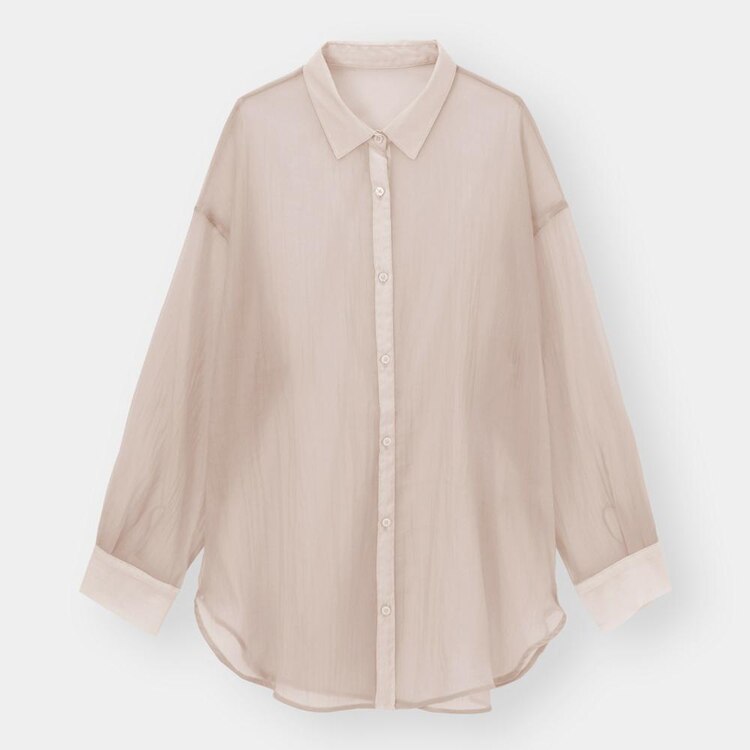 シアーロングシャツ 長袖 Gu ジーユー 公式通販オンラインストア