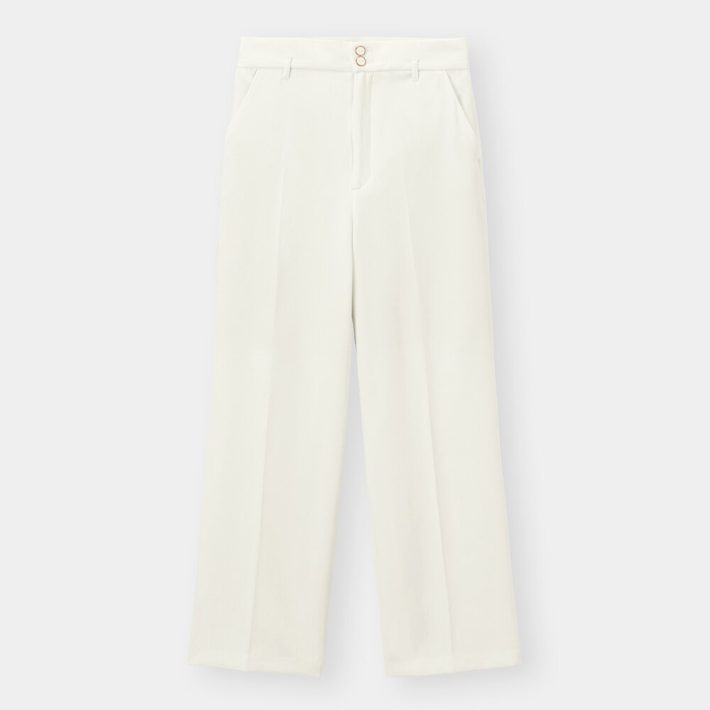 Gu公式 センタープレスワイドパンツz E ファッション通販サイト