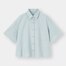 リネンブレンドオーバーサイズシャツ(5分袖)(セットアップ可能)