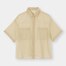 シアーオーバーサイズシャツ(5分袖)-NATURAL