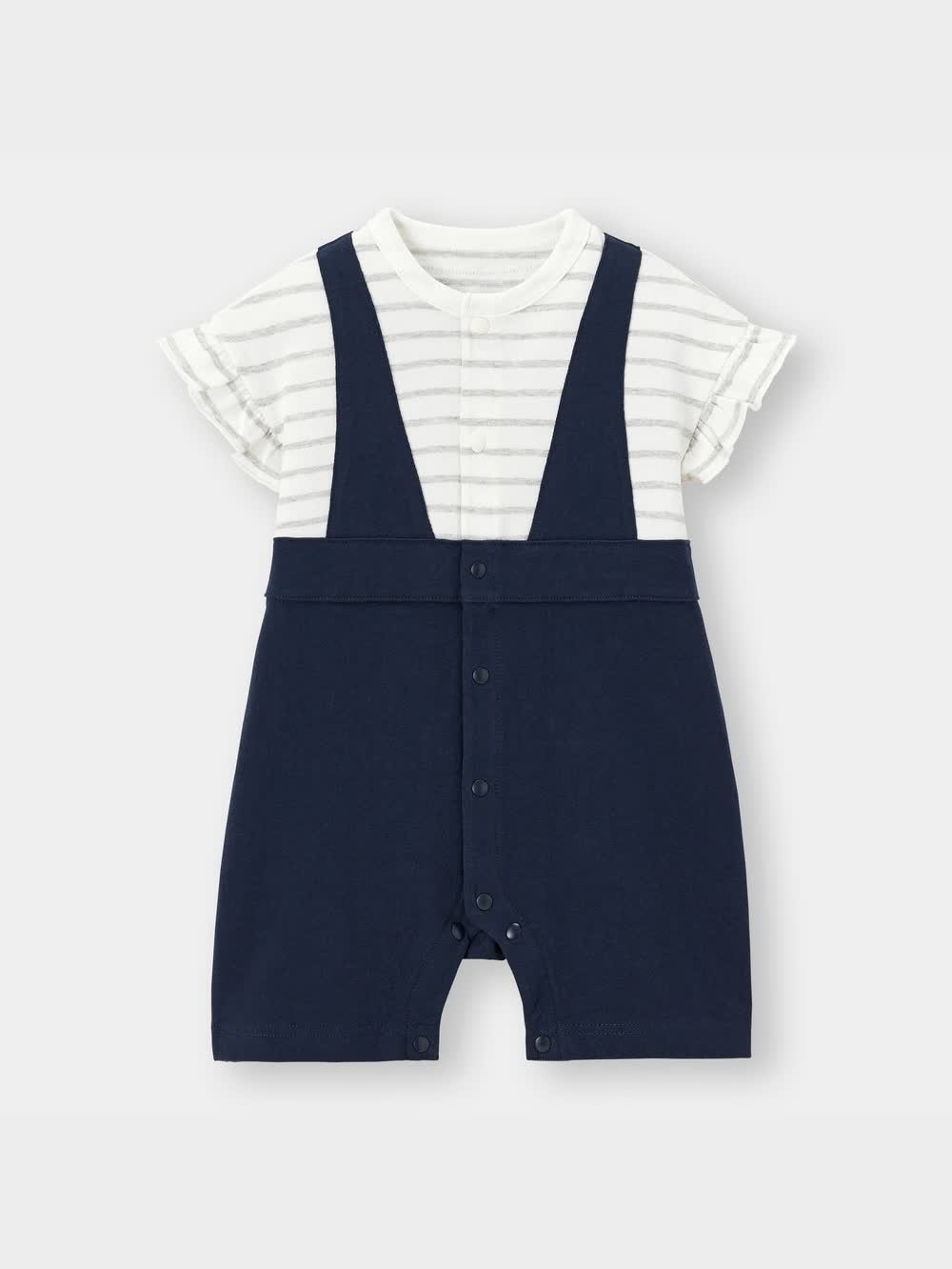 mii【赤字価格★在庫処分】 GU公式 | BABY(NEWBORN)セパオール(半袖)(ボーダー)(フリル)+E