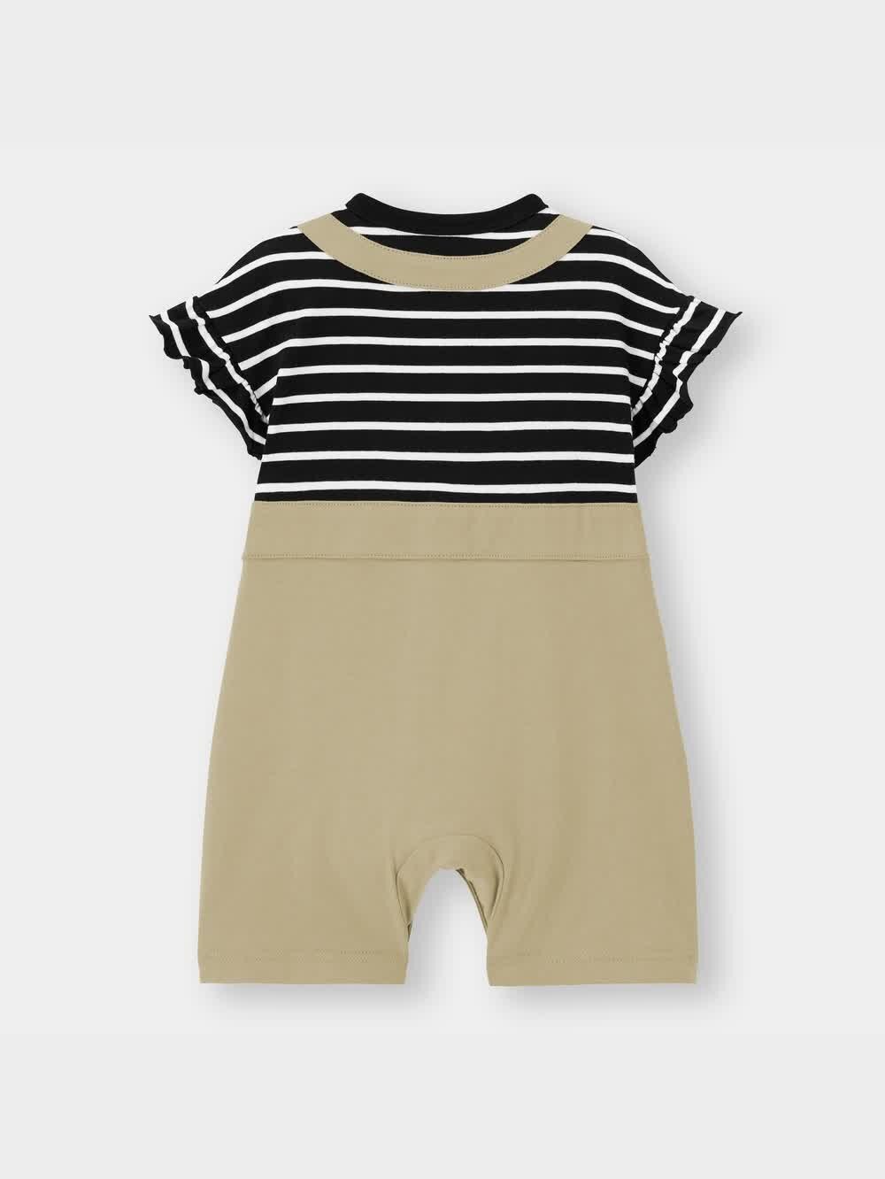 GU公式 | BABY(NEWBORN)セパオール(半袖)(ボーダー)(フリル)+E