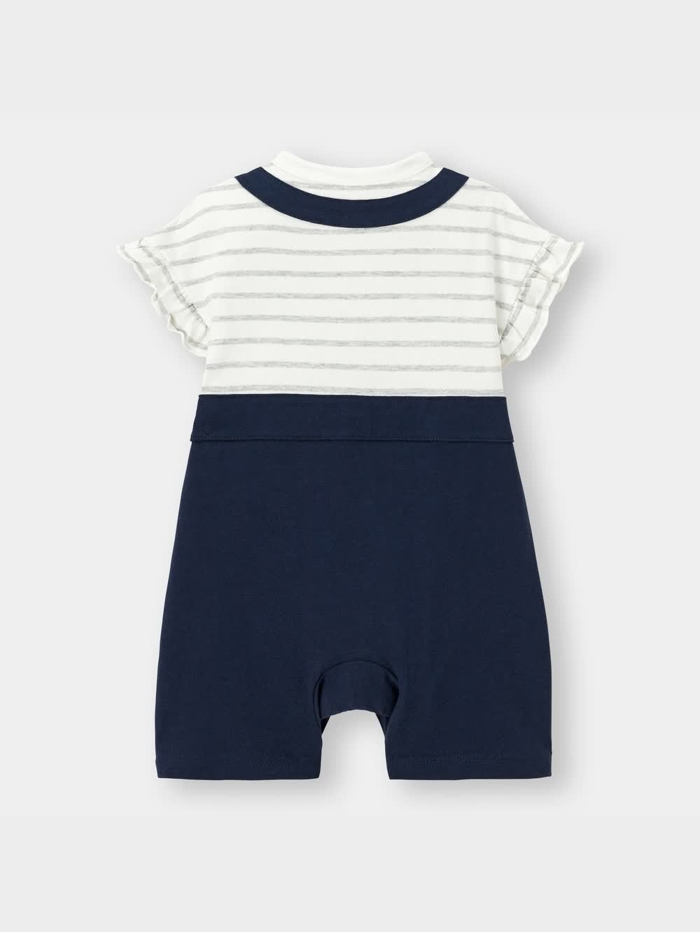 GU公式 | BABY(NEWBORN)セパオール(半袖)(ボーダー)(フリル)+E