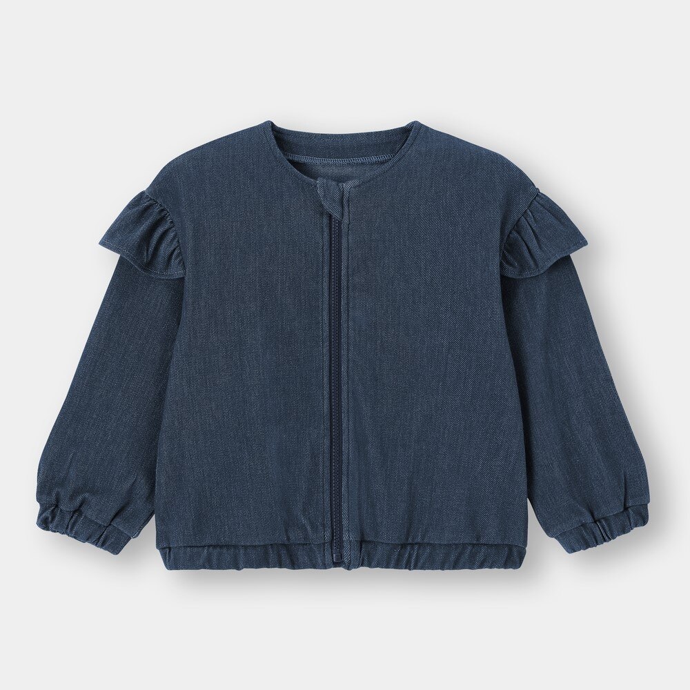 （GU）BABY(TODDLER)GIRLSカットソーフリルブルゾン(長袖)+Eのサムネイル