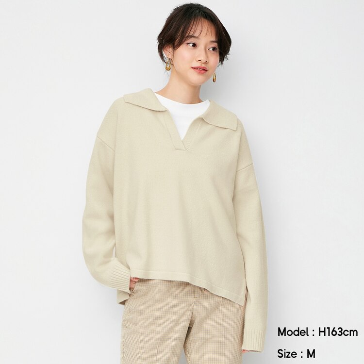 スキッパーポロセーター 長袖 Osq E Gu ジーユー 公式通販オンラインストア