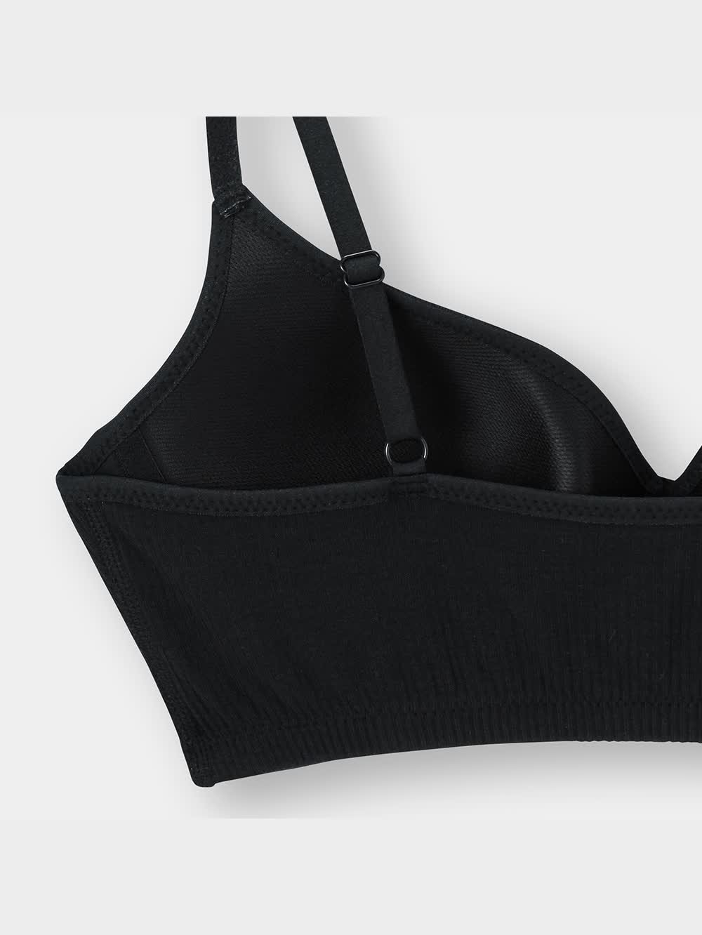 Gチャン GU公式 | ナチュラルノンワイヤーブラ(リブ)(セットアップ可能)