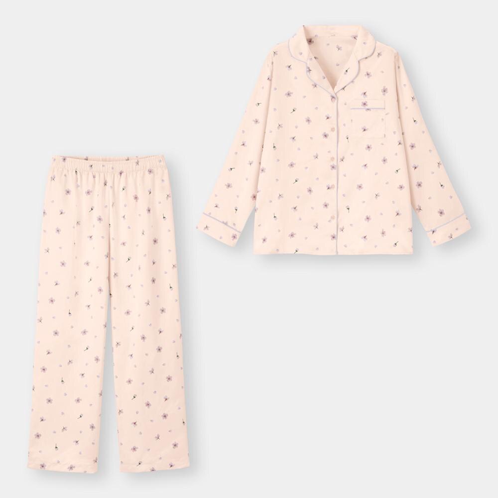 サテンパジャマ 長袖 サクラ Gu ジーユー 公式通販オンラインストア