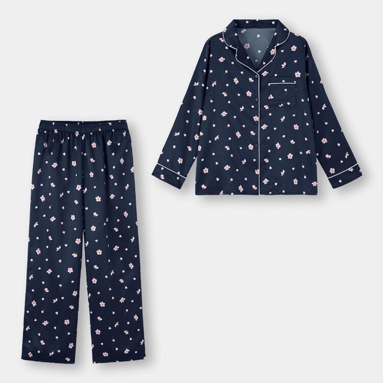 サテンパジャマ 長袖 サクラ Gu ジーユー 公式通販オンラインストア