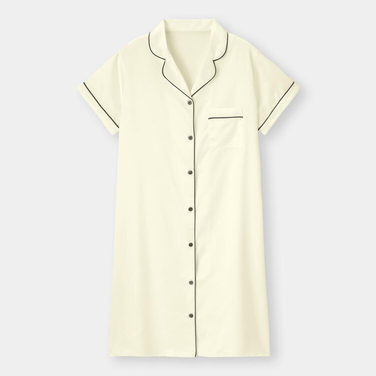 Gu公式 サテンパジャマワンピース 半袖 E ファッション通販サイト