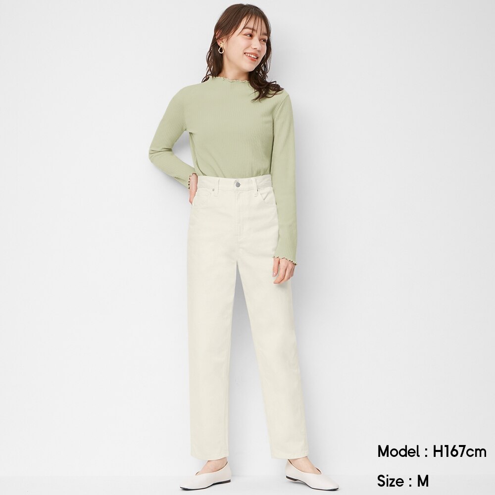 Gu公式 ハイウエストマムジーンズ ファッション通販サイト