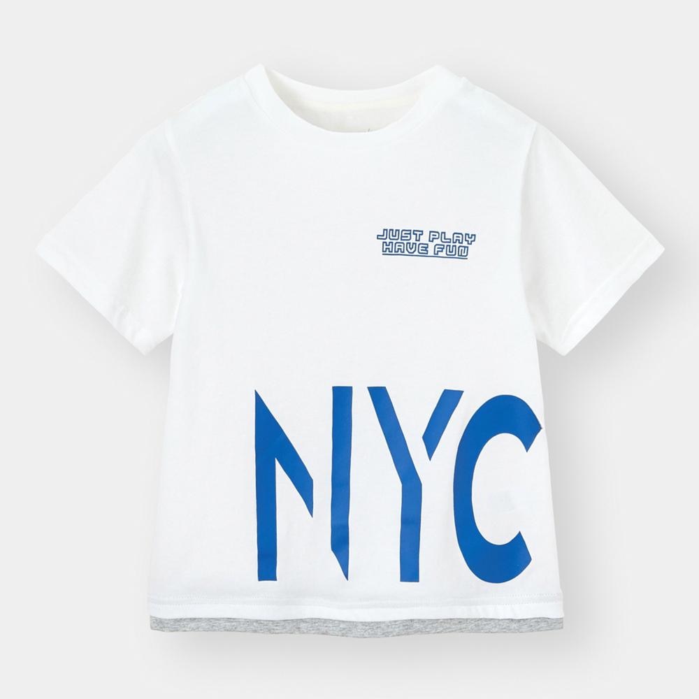 （GU）BOYSデザインT(半袖)(ビッグロゴ)GA+Eのサムネイル