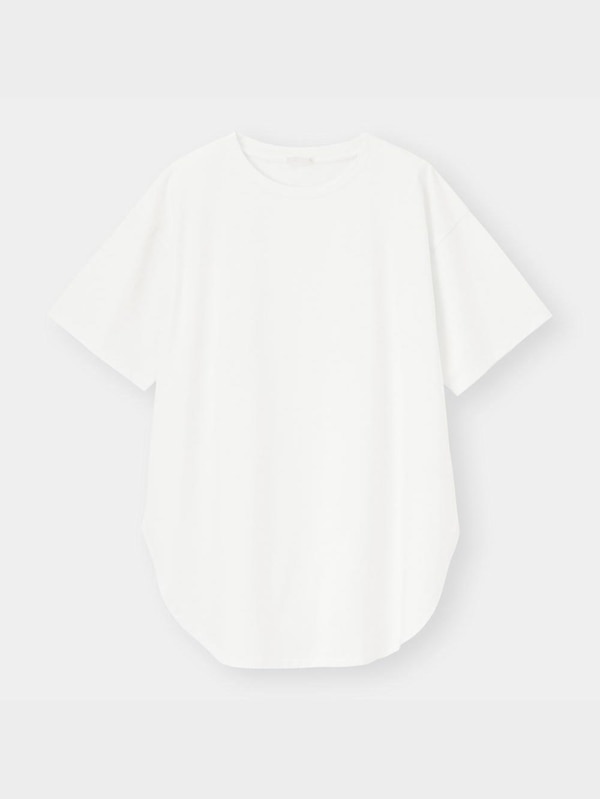 マーセライズドラウンドヘムチュニックT(5分袖)