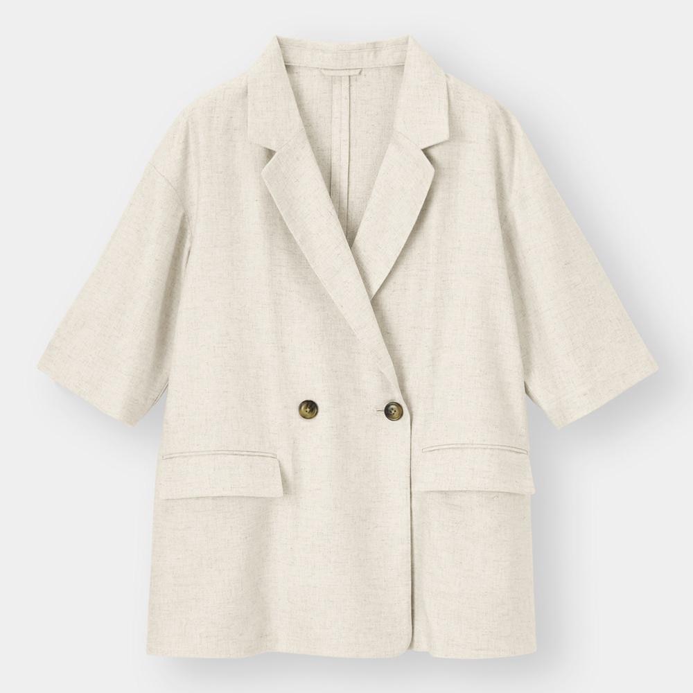 （GU）ハーフスリーブダブルブレストジャケットのサムネイル