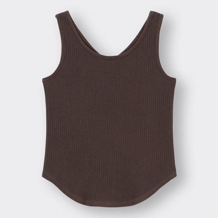 Gu公式 リブ2wayタンクトップ ファッション通販サイト