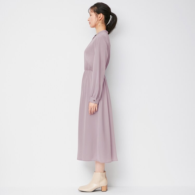 Gu公式 フロントタックワンピース 長袖 Z X ファッション通販サイト