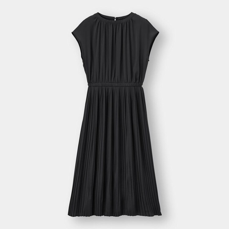 サテンプリーツワンピース 半袖 Z X Gu ジーユー 公式通販オンラインストア