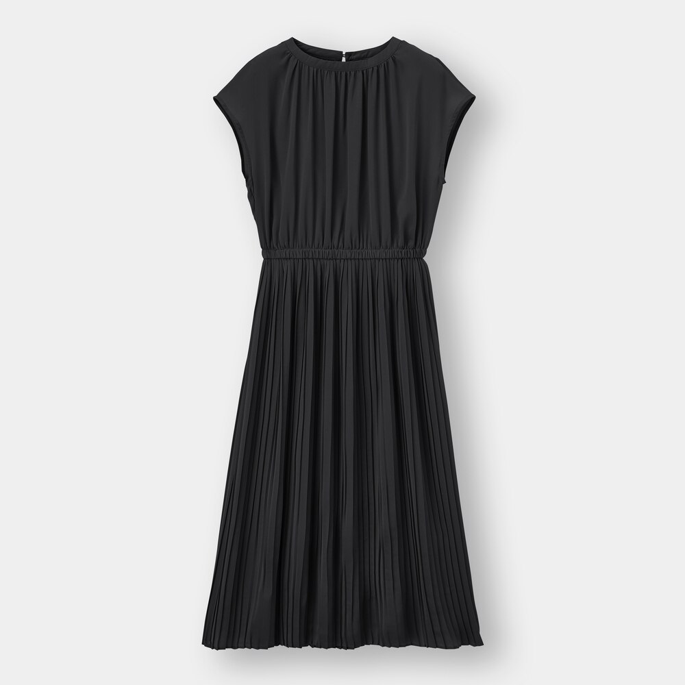 Gu公式 サテンプリーツワンピース 半袖 Z X ファッション通販サイト