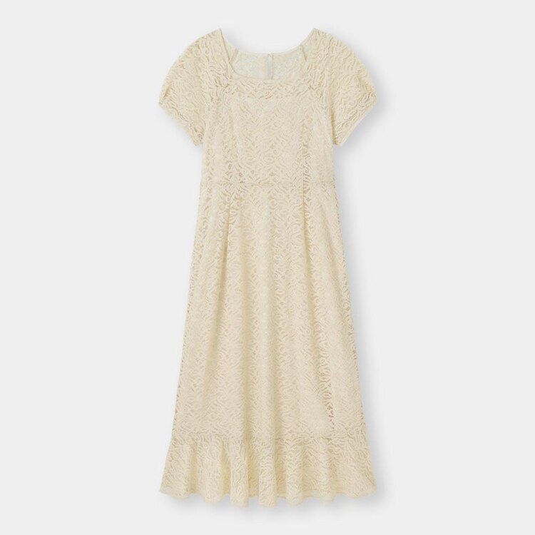 レースヘムフレアワンピース 半袖 Z X Gu ジーユー 公式通販オンラインストア