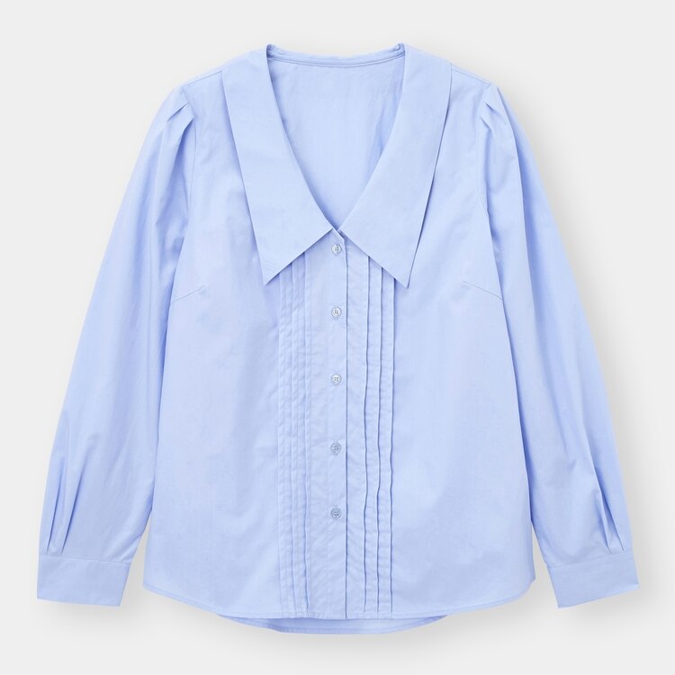 Gu公式 ビッグカラーブラウス 長袖 Yg E ファッション通販サイト