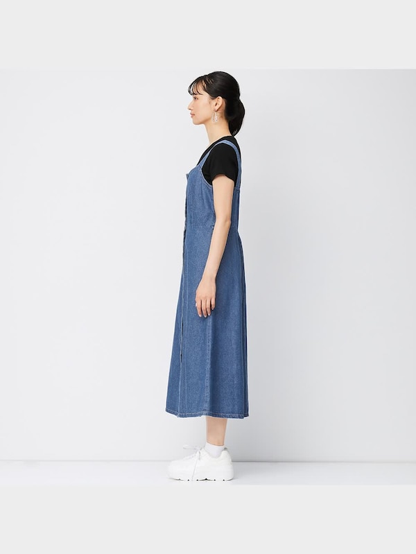 ライトデニムジャンパードレスOSQ