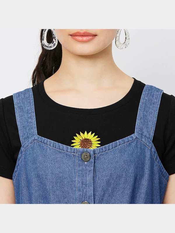 ライトデニムジャンパードレスOSQ